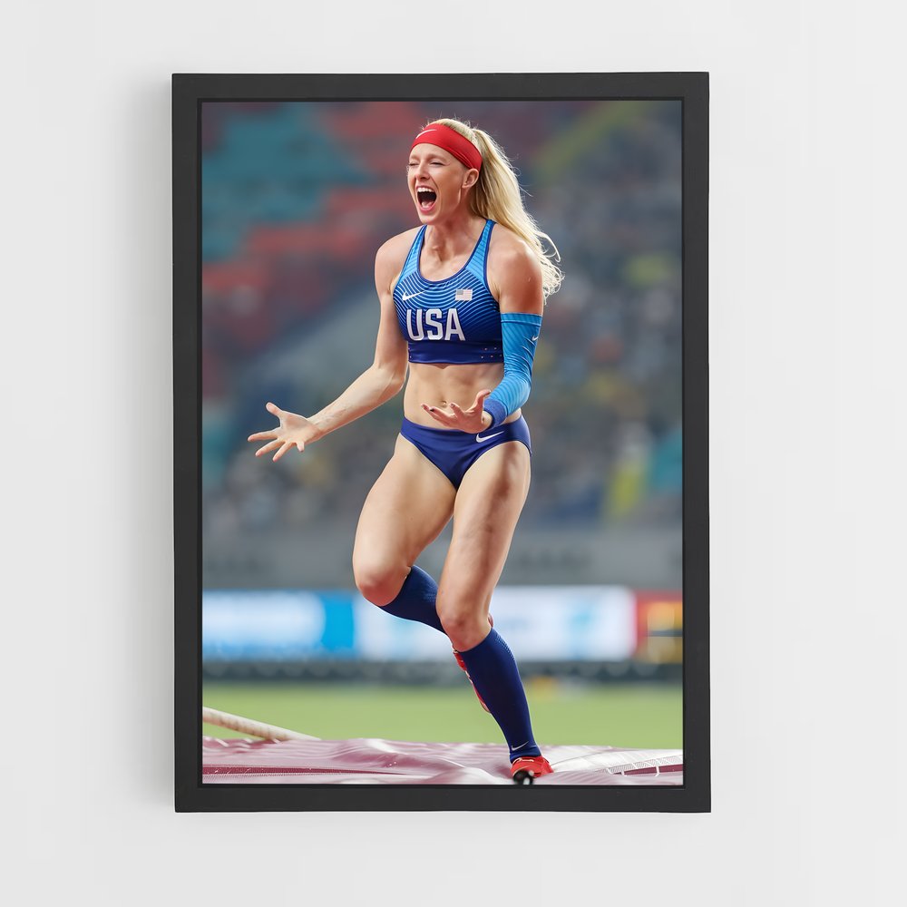 Poster Saut de Sandi – affiche Athlétisme (vue 2)